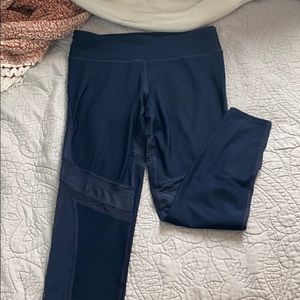 Navy mesh full length legging